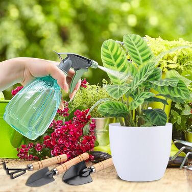 Самополивний квітковий горщик з індикатором води, білий, набір з 5 шт. , 15 см, самополивний горщик, резервуар для води, кашпо, кашпо для використання в приміщенні та на вулиці, самополивний горщик