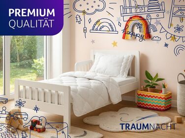 Дитячий комплект постільної білизни Traumnacht, перехідна ковдра, 100 x 135 см та 1 подушка 40 x 60 см, виготовлений з м&39якої мікрофібри, сертифікований Oeko-Tex, виготовлений за німецькими стандартами якості, всесезонна ковдра подушка з клімат-волокна
