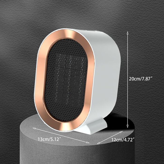 Енергозберігаючий тихий керамічний вентилятор-обігрівач потужністю 1200 Вт для кімнат, ванних кімнат та віталень із захистом від перегріву та перекидання