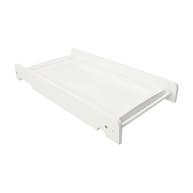 Пеленальна дошка - 87x44,5 см Дерев'яна пеленальна стільниця білого кольору Прикріплений пеленальний килимок для ліжечка Високоякі