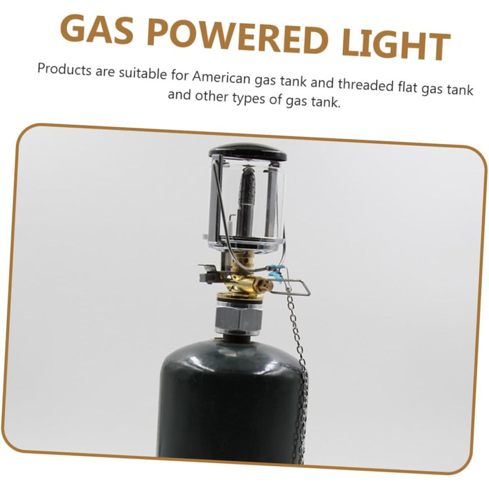 Туристична лампа, пропанова лампа з газом Mapp, портативна газова лампа з міді та нержавіючої сталі з кришкою для кемпінгу на свіжому повітрі та надзвичайних ситуацій
