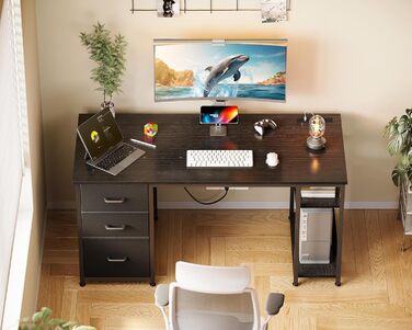 Письмовий стіл Coleshome, 130 x 48 x 75,7 см, метал / дерево / тканина, чорний