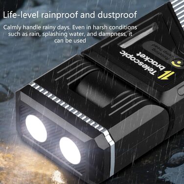Портативні телескопічні ліхтарі, 500 лм, висока яскравість, обертання на 180, IP44, 5 для екстрених випадків у поході, портативний телескопічний робочий ліхтар, 2