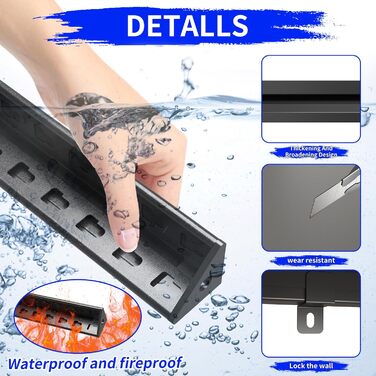 Міцний стелаж, 6-ярусний стелаж для зберігання, металевий підвальний стелаж, розміри (Г x Ш x В) 45 x 120 x 210 см, вантажопідйомність до 1200 кг, стелажі для гаражів та складських приміщень, безригельні стелажі, стелажі для майстерні, чорний.