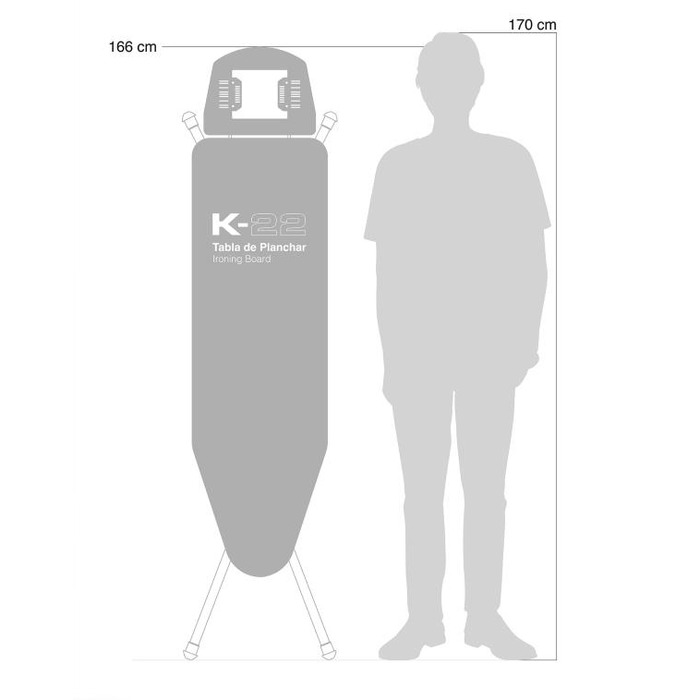 Дошка для прасування Rolser K-22 Black Tube Blanco/Negro (K06016-2064)