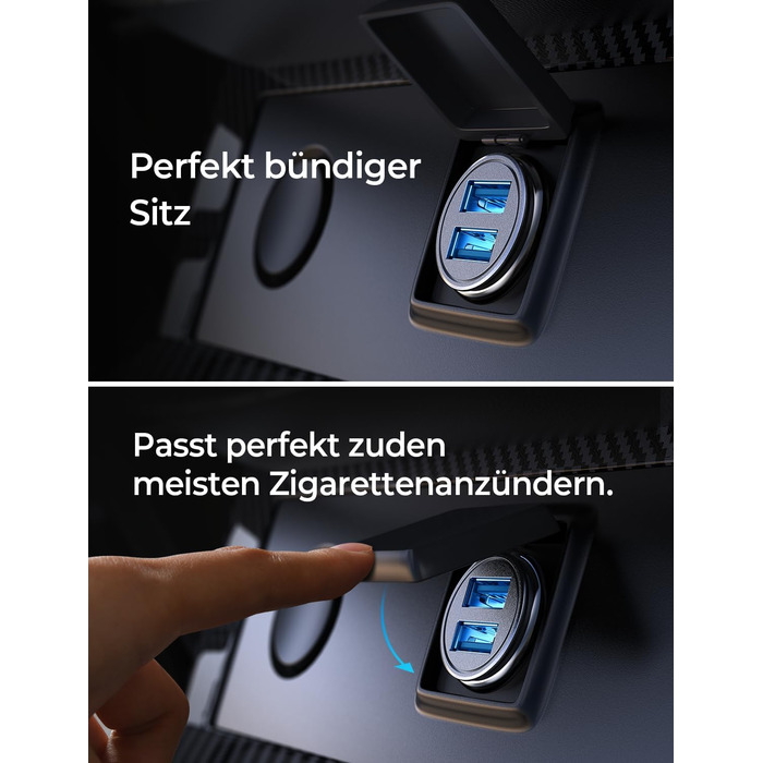 Автомобільний зарядний пристрій 4.8A 12v USB адаптер прикурювач USB супер міні швидкий зарядний пристрій металевий автомобільний з