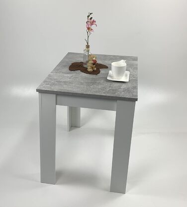 Обідній стіл, кухонний стіл, бетон, світло-білий