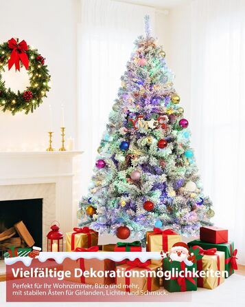 Штучна ялинка з вогнями 180 см біла Himimi