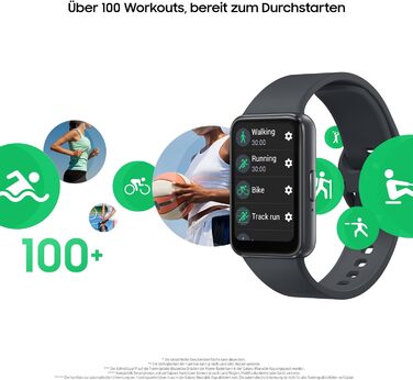 Розумний годинник Samsung Galaxy Fit3, фітнес-годинник як фітнес-трекер та трекер активності, сірий, з 36-місячною гарантією виробника ексклюзивно на Storeo