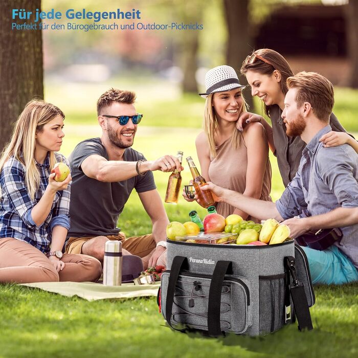 Складана сумка-холодильник для подорожей, ізольована сумка/термосумка/сумка-холодильник для їжі та напоїв, портативний холодильник для кемпінгу, пляжу, барбекю, гриля, пікніків, походів, шопінгу, 20 л