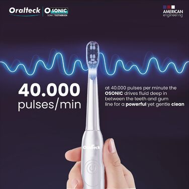 Зубна щітка OSONIC Electric Sonic Toothbrush 8 насадок для щітки, 5 режимів використання, відбілювання за 2 тижні, 2 хв., IPX8, підходить для дорослих і дітей, функція зарядки через USB (білий).