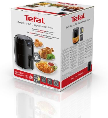 Фритюрниця Tefal EY4018 Easy Fry Precision XL Фритюрниця 1500 Вт 4,2 л на 6 порцій 8 автоматичних програм цифровий дисплей енергоз