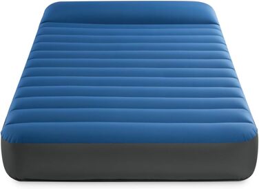 Матрац Intex TruAire TPU Luxury для кемпінгу 64011E Fiber-Tech - ламінат, стійкий до проколів - повітряний насос QuickFill USB - вантажопідйомність 136,1 кг - розмір Twin Blue Twin