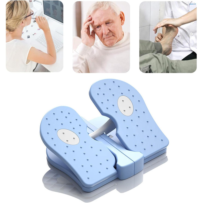 Тихий, складаний фітнес-степер, світло-блакитний степ-трейнер, складаний степ-трейнер для ніг з посиленим нейлоновим степ-трейнером для тренування ніг, домашній тренажер світло-блакитного кольору, один розмір