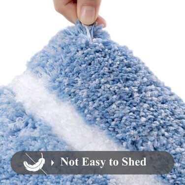 Комплект килимків для ванної SHACOS, 3 предмети, нековзний килимок для ванної, синій, м&39які килимки для ванної, водопоглинаючий килимок для душу, комплект килимків для ванної, що миються, 40x6050x8050x60 см, 40x6050x80U50x60 см, синій