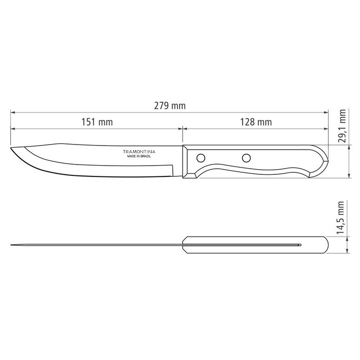 Ніж кухарський TRAMONTINA DYNAMIC, 152 мм (6188675)