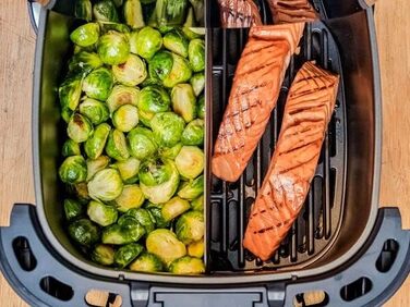 Аерофритюрниця Tefal EY8018 Easy Fry & Grill XXL 2-в-1 Аерофритюрниця та гриль Вставка Flexcook для 2 страв одночасно Здорова фритюрниця без олії енергозберігаючі 8 програм 8 осіб