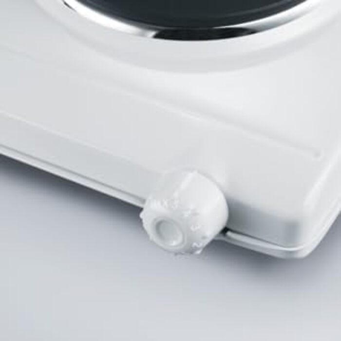 Подвійна конфорка SEVERIN для кухні, офісу або кемпінгу, невелика плита з плавним регулюванням температури, похідна плита на дві каструлі, біла, 1,500 Вт, DK 1042 біла одинарна