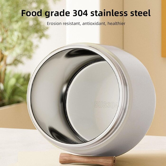 Вакуумно-ізольований контейнер для їжі з ложкою та паличками для їжі міцна ізоляція для офісу та школи.