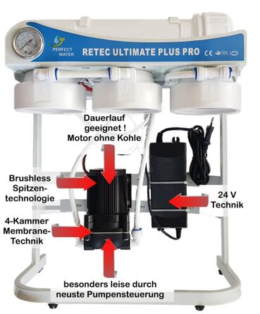Система зворотного осмосу RETEC 1000 GPD Perfect Water No. 1 Ultimate Plus PRO Direct Flow резервуар не потрібен зворотний осмос фільтр для води фільтр для води питна вода зворотний осмос зворотний осмос