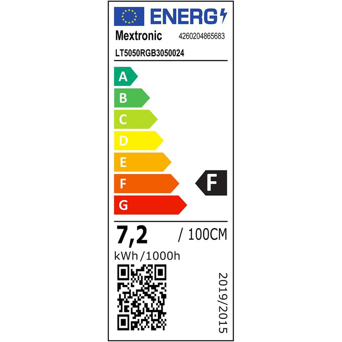 Стрічка 5050 RGB 36W 500CM 24V IP20