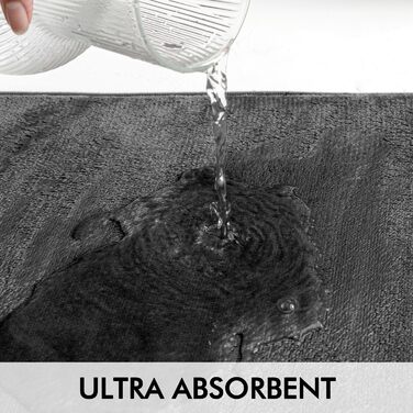 Килимок для ванної MIULEE однотонний, килимок для ванної з піни з ефектом пам&39яті, килимок для ванної кімнати, килимок для душу, декоративний килимок для ванної, нековзний килимок для ванної кімнати та вітальні, 70x120 см, чорний, 70 x 120 см (прямокутн