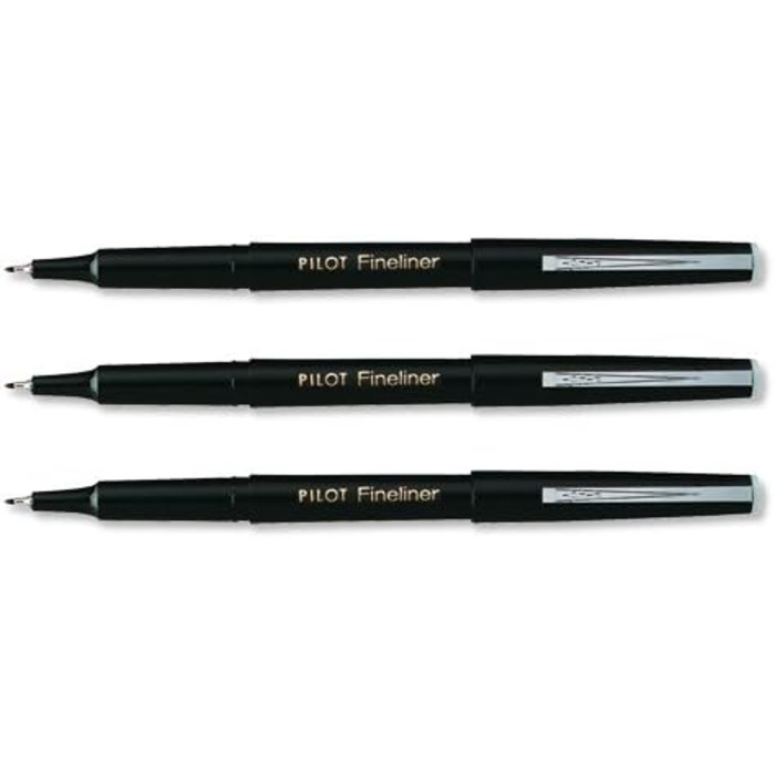 Об'ємний пакет Pilot SW-PPF 0.4 мм Fineliner Pen (12 шт. ) - Чорний