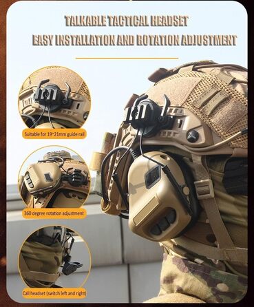 Комплект тактичного шолома для страйкболу, військовий швидкий захисний шолом з тактичною гарнітурою та чохлом для шолома, повнозахисний тактичний козирок, телескопічне кріплення для ПНВ