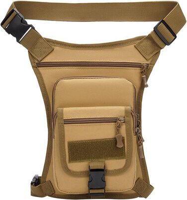 Поясна сумка Fenteer, сумка для відпочинку, регульована сумка, водонепроникна сумка для ніг, сумка для риболовлі для подорожей на природі, для дорослих, хакі
