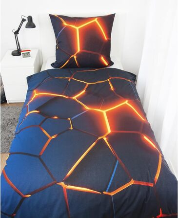 Комплект постільної білизни з ефектом стада 3D, наволочка 80 х 80 см, підодіяльник 135 х 200 см, на блискавці з плавним ходом, 100