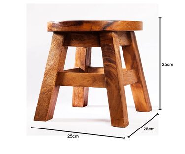 Дитячий стілець, табурет, дитячий стілець з масиву дерева з мотивом тварини кози, висота сидіння 25 см для нашої дитячої групи сид