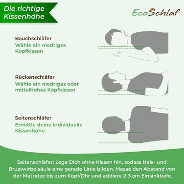 Ортопедична подушка Сертифікована Подушка для підтримки шиї, подушка для сну на боці, подушка для шиї з подвійної піни з ефектом пам&39яті Ергономічна подушка для голови Полегшення болю в шиї (60 x 35 x 12 см) 60x35x12