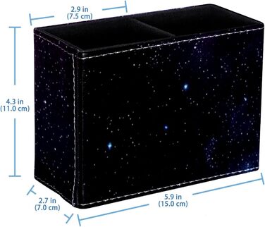 Тримач для пензлів для макіяжу FNETJXF, органайзер для ручок для столу, органайзер для олівців, нічне зоряне небо, фіолетова галактика, канцелярське приладдя, настільний органайзер Pattern 5669