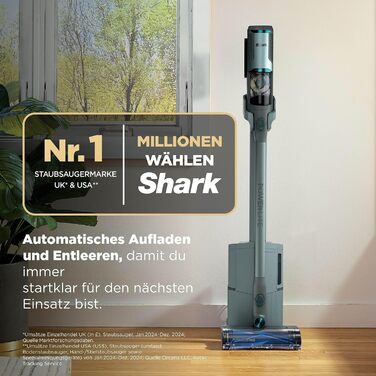 Акумуляторний пилосос Shark PowerLite Clean & Empty Pet, до 40 хв роботи, бірюзовий