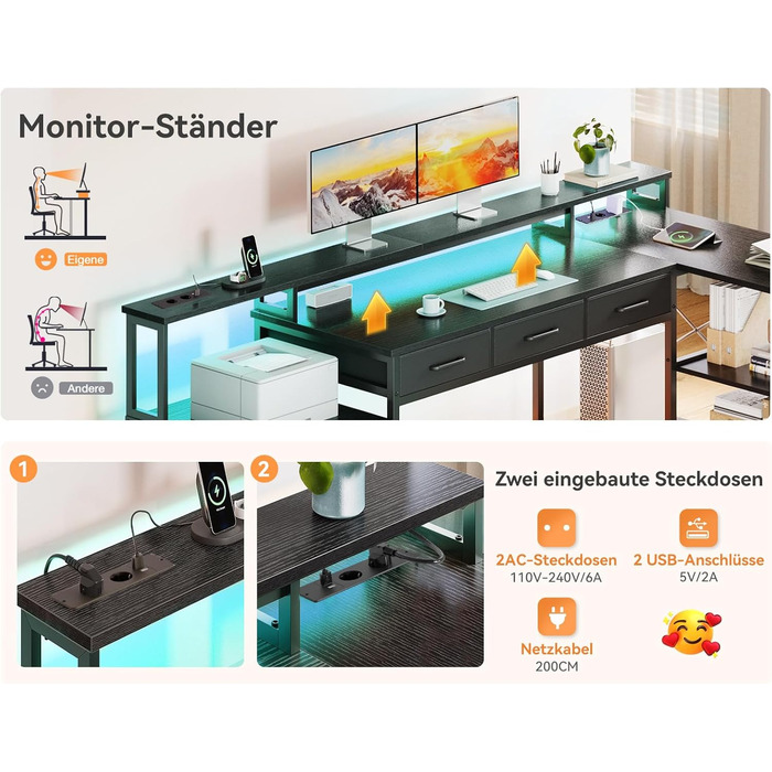 Ігровий стіл Coleshome, 199,5 x 145,5 см, метал / дерево / тканина, чорний