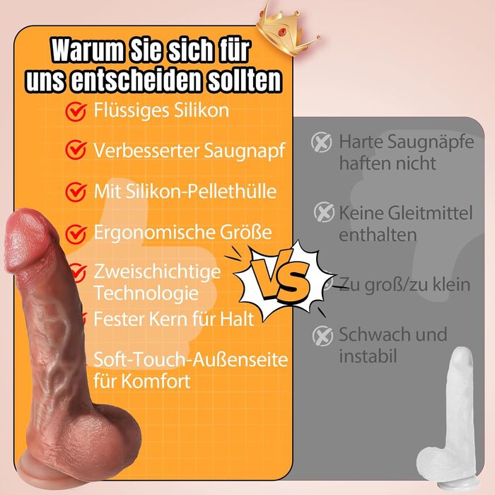 Фалоімітатор PRONFANS 20,5 см, з присоскою та мошонкою, тілесний, м’який силікон