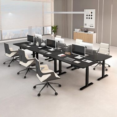 Рама столу AIMEZO з регулюванням висоти та 2 двигунами, електрична рама столу з портом USB-C, електрична рама столу з функцією запобігання зіткненням, керування пам&39яттю, чорна