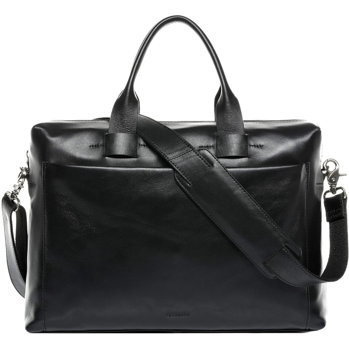 Велика сумка для ноутбука з натуральної шкіри - 15.4-дюймовий ноутбук ділова сумка Troy - сумка через плече портфель з відділенням