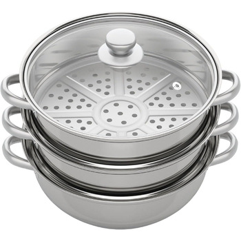 Пароварка з нержавіючої сталі Пароварка Пароварка Набір каструль скляна кришка з парою Овочева та картопляна запіканка Каструлі дл