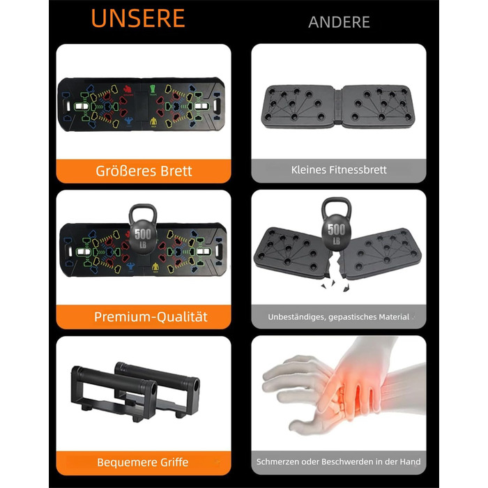 Портативна дошка для віджимань 30-в-1, складна підставка для віджимань для фітнес-тренувань з ручками, складні віджимання, тренажери для тренування м&39язів грудей, силові тренування для чоловіків та жінок, спалювання жиру