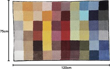 Килимок для ванної Cubetto, поліакриловий, різнокольоровий, 75 x 120 x 3 см 75 x 120 см (прямокутний), 8821148449