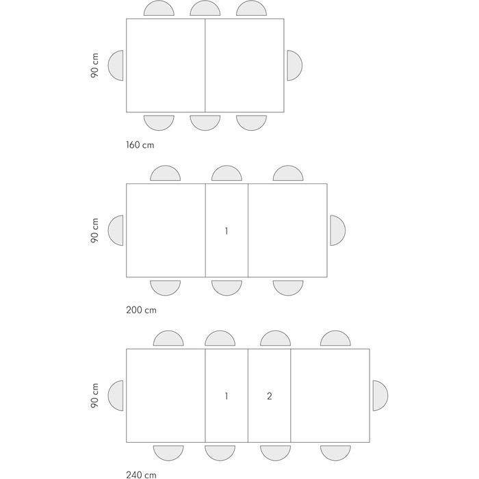 Розсувний стіл Elisa, Стіл для вітальні або кухні, Схрещені ніжки X Чорний, Зроблено в Італії, Рустикальний дуб, 160x90x76 см - id1997 160x90x76 Чорна основа Рустикальний дуб