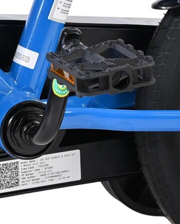 Дитячий велосипед Volare Rubble & Crew 12 35 років Ручне та ножне гальмо, знімні бічні колеса, захист ланцюга та світловідбивачі Регульоване сідло Подарунок для дівчаток та хлопчиків