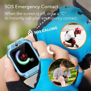 Дитячий смарт-годинник imoo Z3 із SIM-карткою, дитячий смарт-годинник 4G із водонепроникністю IP68, режим для класу, екран 1,5 дюйма, 8 ГБ ROM, крокомір, годинник для хлопчиків (синій) Синій 1 Z3