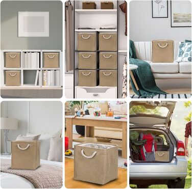 Коробка для зберігання, складна коробка (4 шт.) 30x30x30 см тканинний кошик для одягу, іграшок та інструментів (хакі)