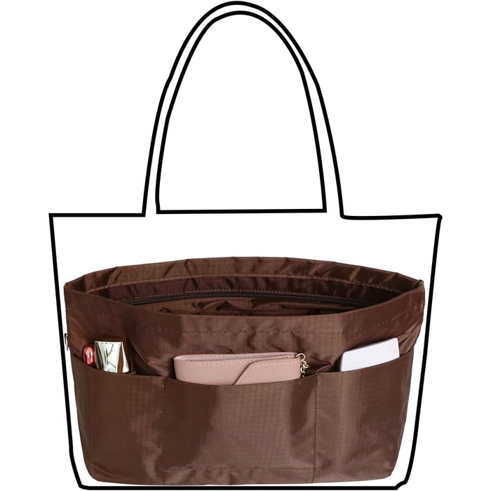 Організатор сумок для сумок Сумки Сумки Внутрішні сумки L Коричневий
