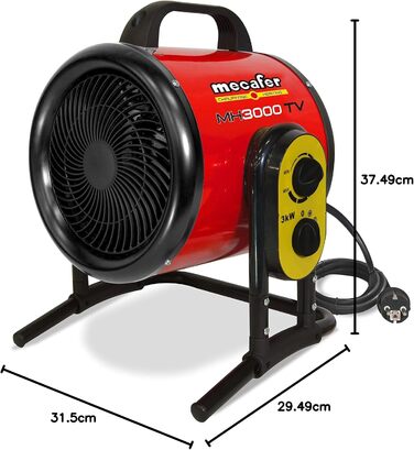 Теплова гармата Mecafer MH3000VT, 3000 Вт, Turbo, до 40 м