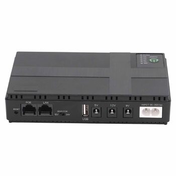 Акумулятор Mini Sai DC 10400mAh Джерело безперебійного живлення з двома USB-входами та численними виходами (5V/9V/12V/PoE) для смартфонів, камер відеоспостереження та роутерів (Європейський стандарт)