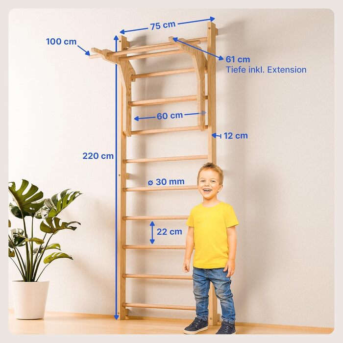 Скелелазіння для дорослих та дітей - вкл. турнік та подовжувач для стрибків - скелелазіння та скелелазіння для дитячих кімнат