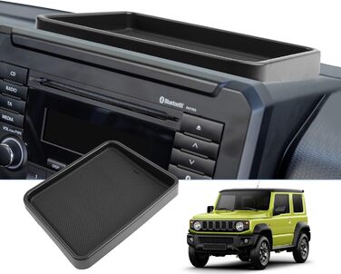 Сумісний з Suzuki Jimny JB64S JB74W 2018-2020 2021 2022 2023 2024 Коробка для зберігання з центральною консоллю Нековзний килимок Аксесуари для зберігання речей, органайзер підлокітника Лоток Центральний підлокітник Бардачок Труба